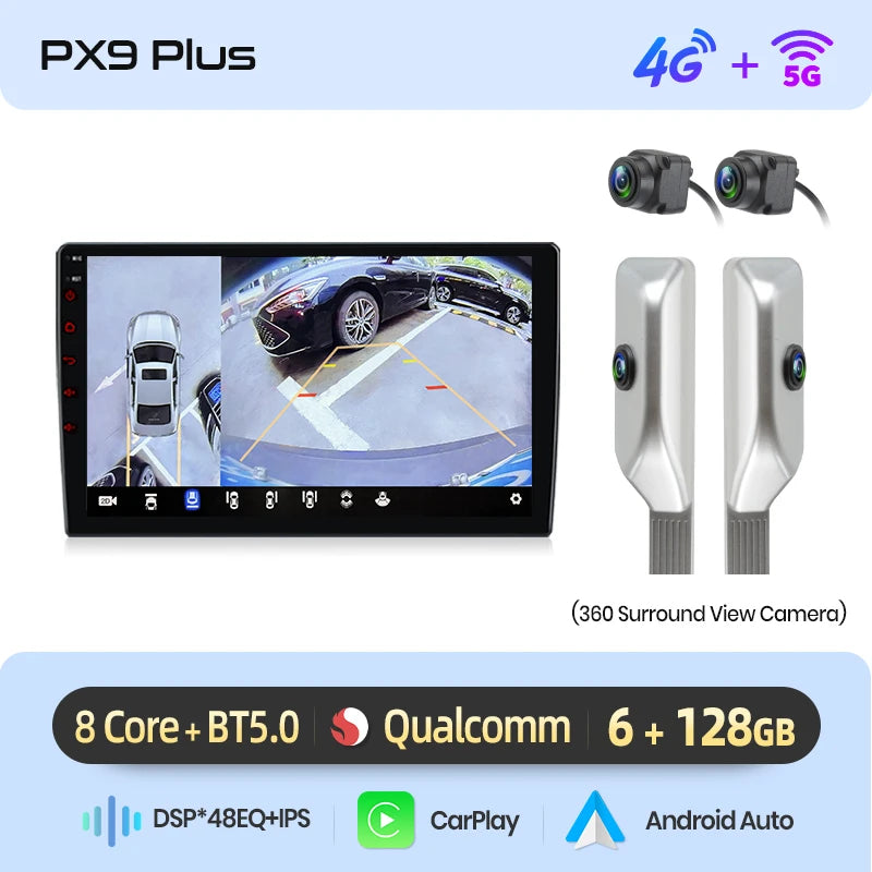 AWESAFE PX9 Car Radio Autoradio for PEUGEOT 207 207CC 2006-2015 Wireless Carplay Screen Android Auto Stereo GPS Navi FM RDS BT