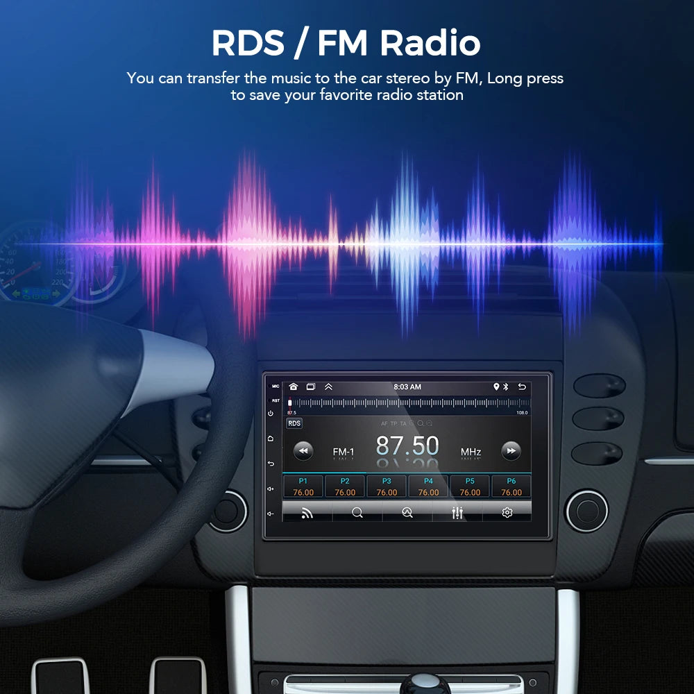 Car Radio 2 Din Multimedia Video Player Carplay Android Auto Android 13 Universal 7 Inch 2 din android Navigation Auto Stereo
