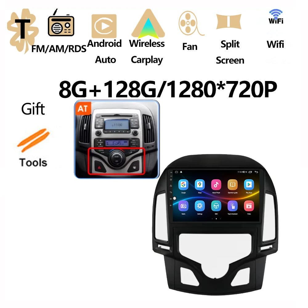Android OS For Hyundai I30 2006 2007 2008 2009 2010 2011 Car Radio Multimedia Player DSP Stereo WiFi GPS Navigation Head Unit
