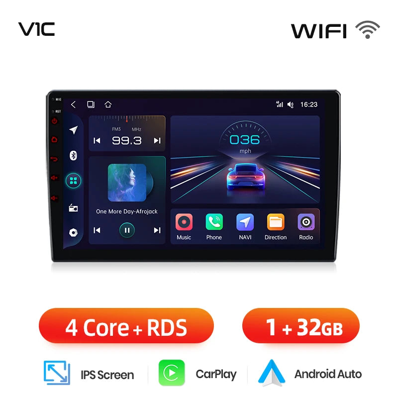 Junsun Android 14 Car Radio for Mercedes Benz Smart Fortwo 451 2005-2010 Stereo with Apple Wireless CarPlay Multimedia GPS FM RDS 4G