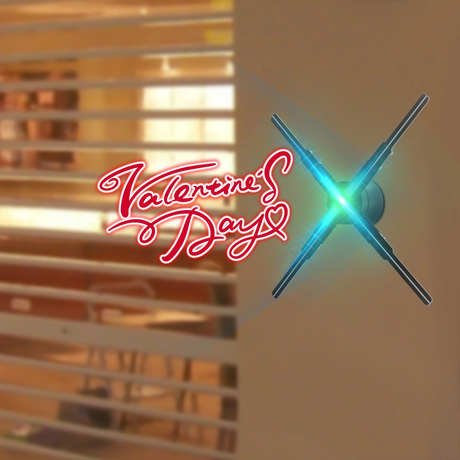 3D Hologram LED Fan 552*LED Beads Commercial/Advertising Display with WiFi Remote & APP Control Multi-Scene Application