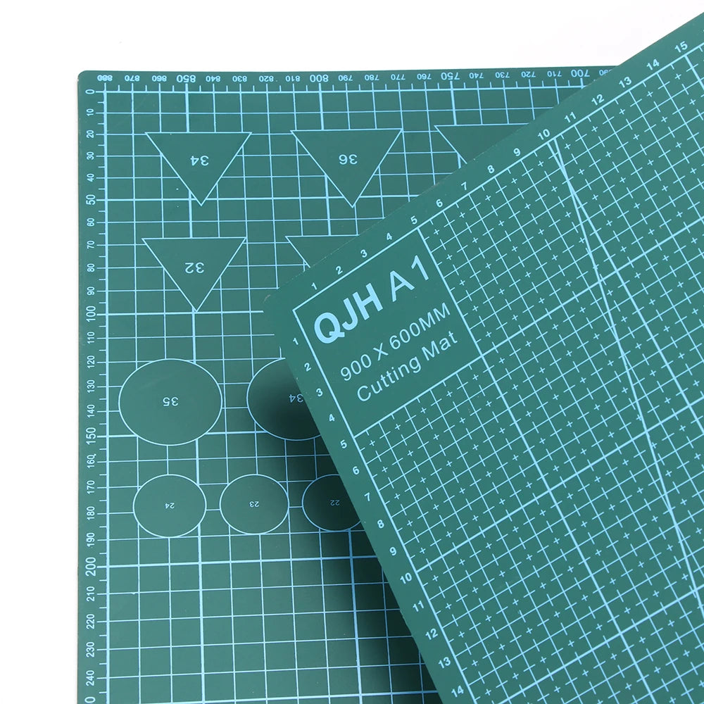 QJHA1 Double-Sided Self-Healing PVC Cutting Mat for DIY LeatherCraft Board, Large Desktop Protective Mat 90x60cm Fathers Day Gif