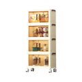 Storage Box Folding Storage Cabinet Dustproof with Swivel Wheels for Kitchen, Bedroom, Living Room