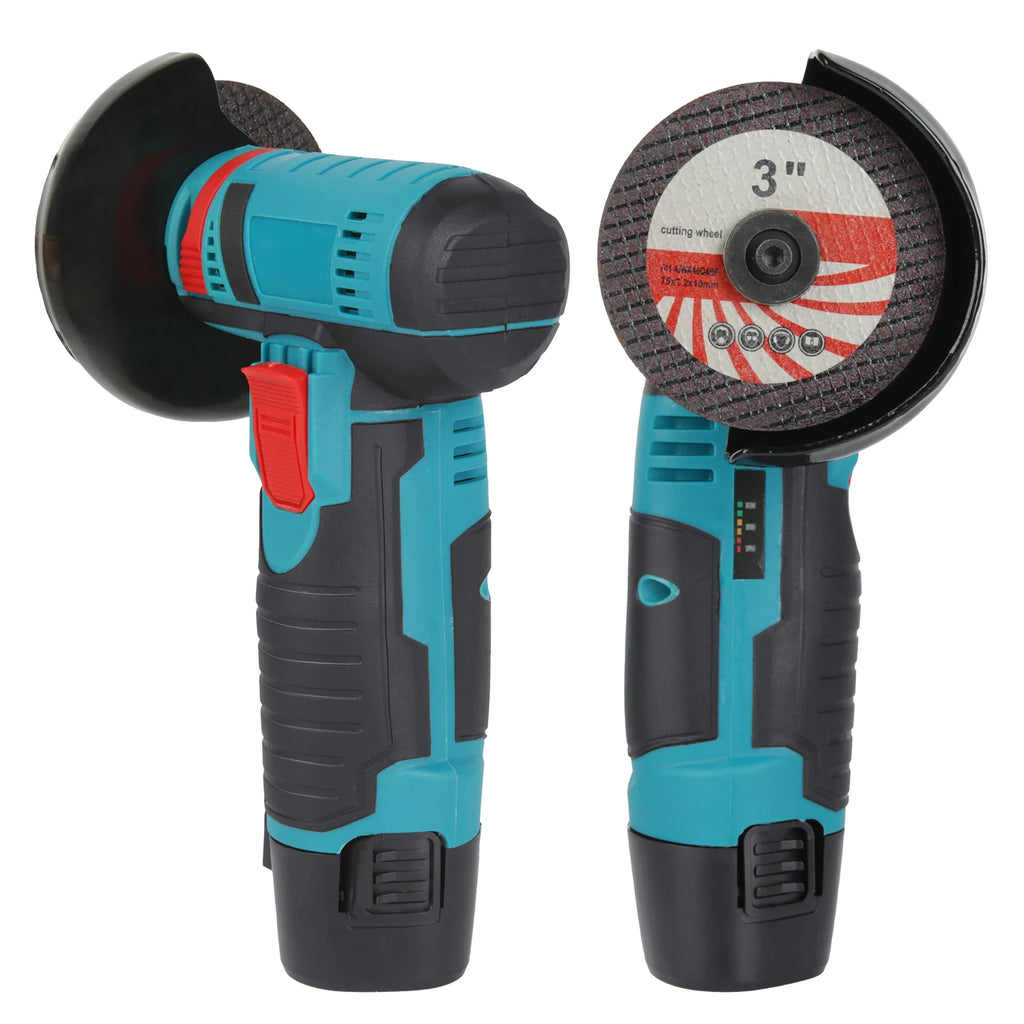 Mini Angle Grinder With 2 Battery Cutting Grinder For Cutting Polishing Wood Stone Steel 12V Cordless Polisher Cutting Machine