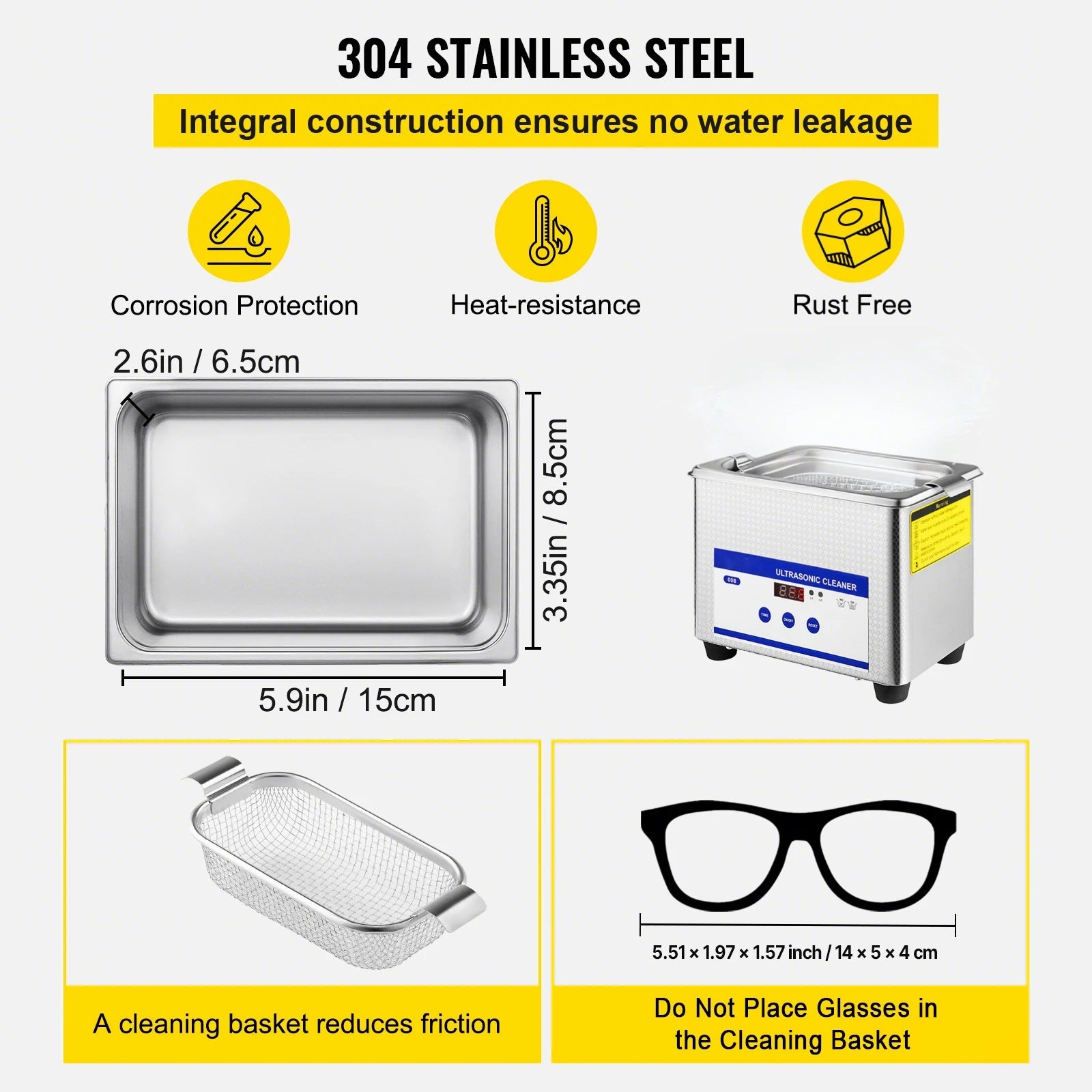 SucceBuy 800ml Ultrasonic Cleaner Portable Cleaning Washing Machine 35W Mini Lave-Dishes Ultrasound Bath Sonic Home Appliance