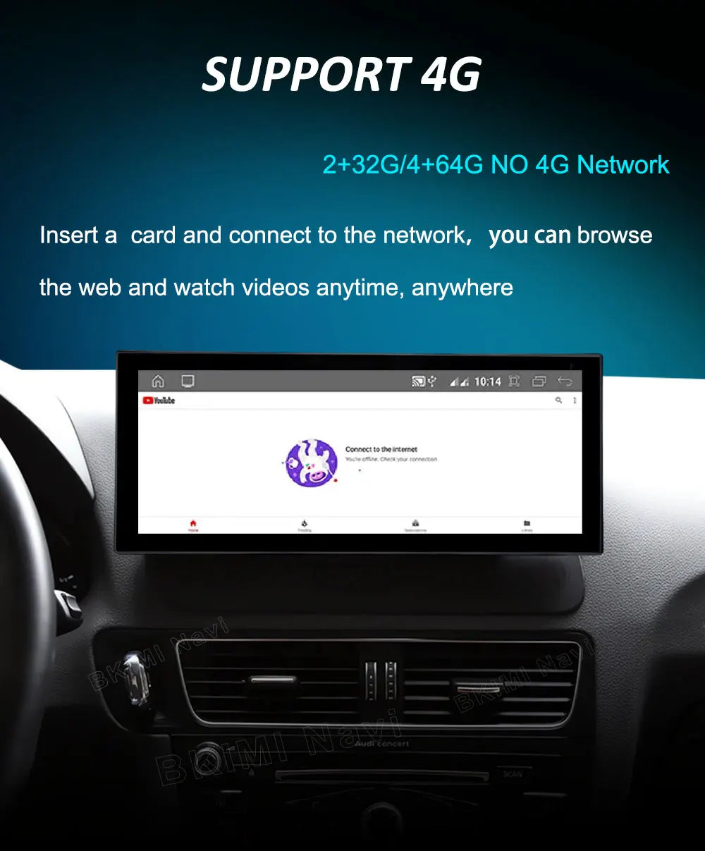 Android OS Car Radio for Audi Q3 2013 2014 2015 2016- 2018 Video Multimedia Player 4G GPS Navi Carplay Auto Accessories DSP BT