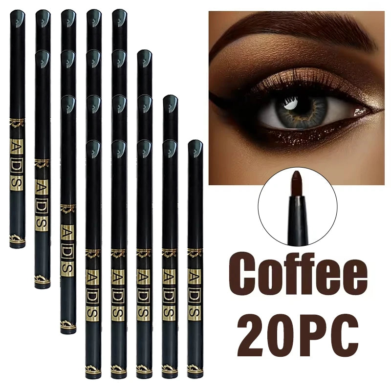 30Pcs Waterproof Lasting Liquid Eyeliner Wholesale No Ink Leakage Smooth Quick-Dry Black Coffee Eyeliner Gel Non-fading Makeup
