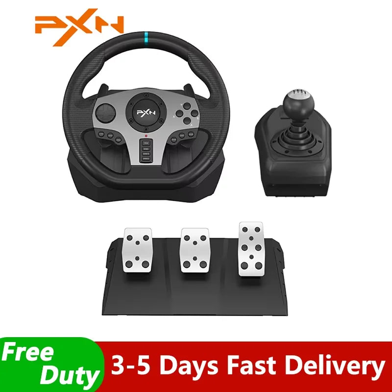 PXN V9 Gen2/V9 Gaming Steering Wheel 270°/900° Racing Simulator for PS4,PS3,PC Windows 7/8/10/11,Xbox One,Xbox Series X/S
