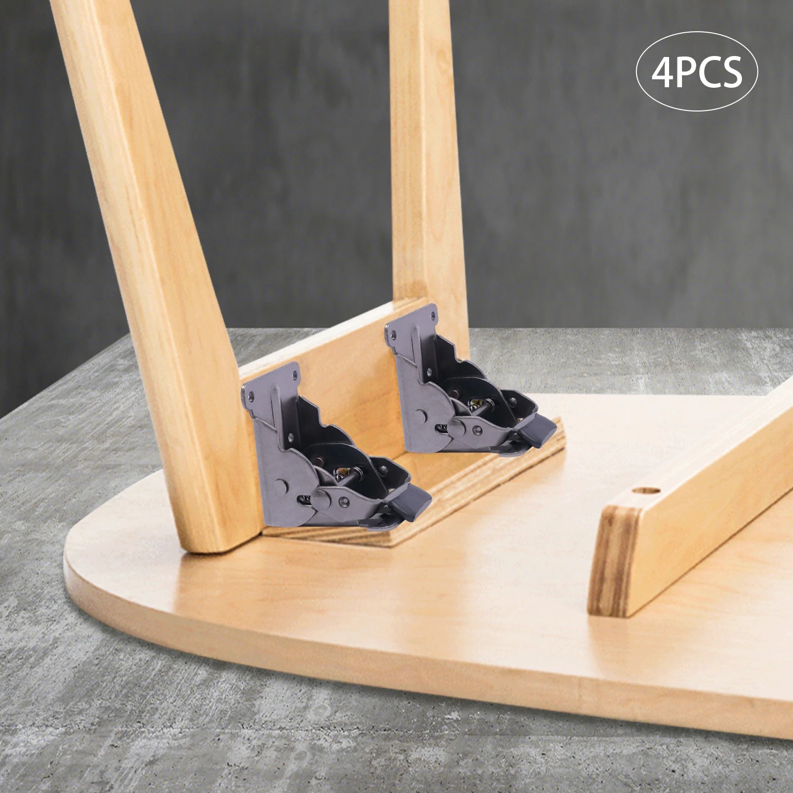 4 Pcs Folding Bracket 0°-90° Self Locking Folding Bracket Hinge Furniture Table Folding Hinge Extension Bracket