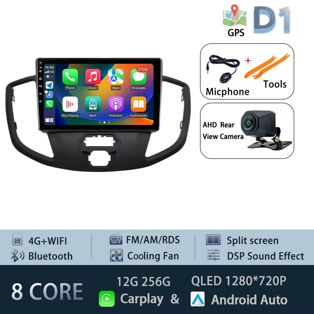 Android 15 for Ford Transit 2015 - 2018 Qualcomm Snapdragon Navigation 4G WIFI  Multimedia Player Auto Carplay auto BT