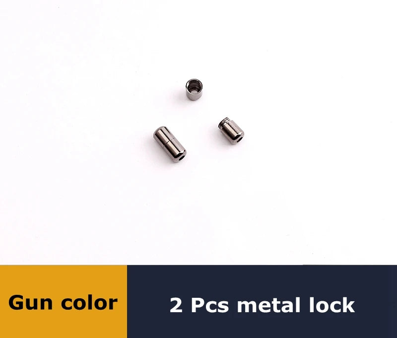 Round Shoelaces Capsule Buckle Aluminum Shoe Laces Without Ties Metal Lock Children And Adults Sneakers Shoelace Accessories