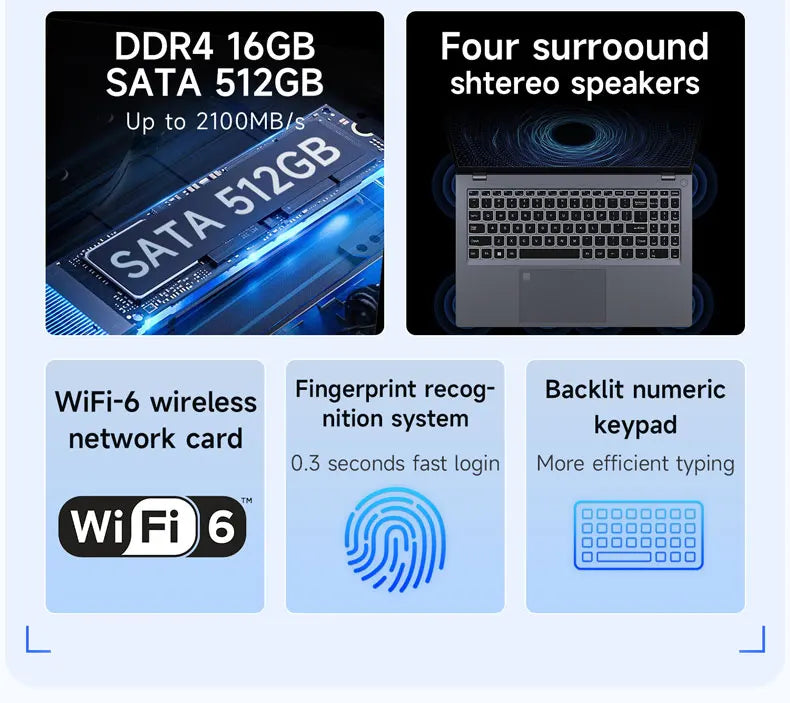Pc Notebook Computer Core I5 Laptop 12Th Ultra 12 Core 1 Tb SSD 2.5K IPS Display Laptop Brand New