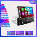 Android 14 Quad Core 2G 32G Single 1 Din Car Autoradio Player Universal Retractable Screen Car Radio WiFi MP5 Car GPS Navigation