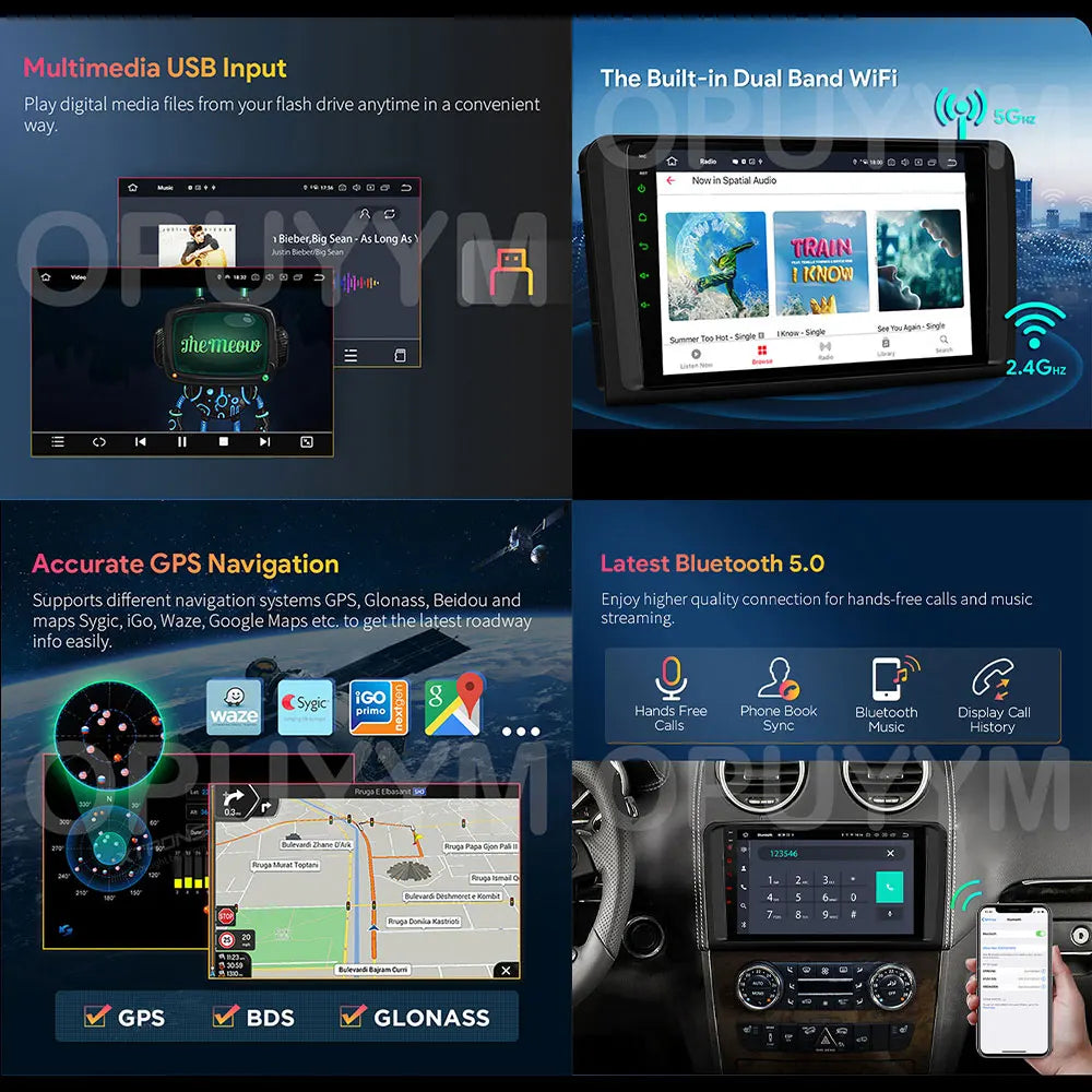 Android 14 For Hyundai i10 2 2013 -2018 LHD 2K QLED Stereo Car Radio Multimedia Video Player GPS AI Voice CarPlay 4G Navigation