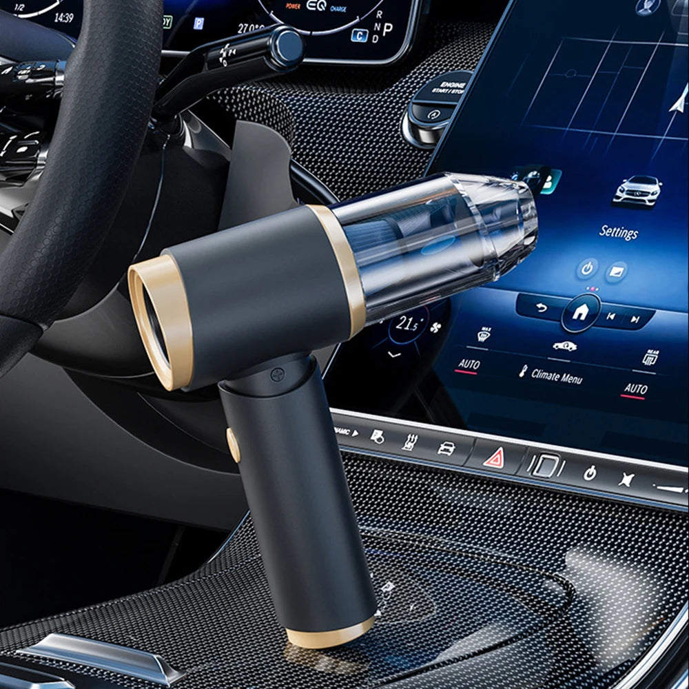 Cordless Rechargeable Car Vacuum Cleaner handheld Portable  Motor Vacuum Cleaner 60W With Short Long Nozzle Brush