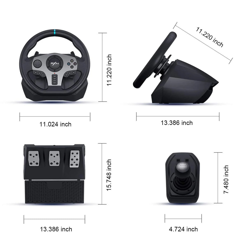 PXN V9 Gen2/V9 Gaming Steering Wheel 270°/900° Racing Simulator for PS4,PS3,PC Windows 7/8/10/11,Xbox One,Xbox Series X/S