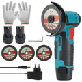 Mini Angle Grinder With 2 Battery Cutting Grinder For Cutting Polishing Wood Stone Steel 12V Cordless Polisher Cutting Machine