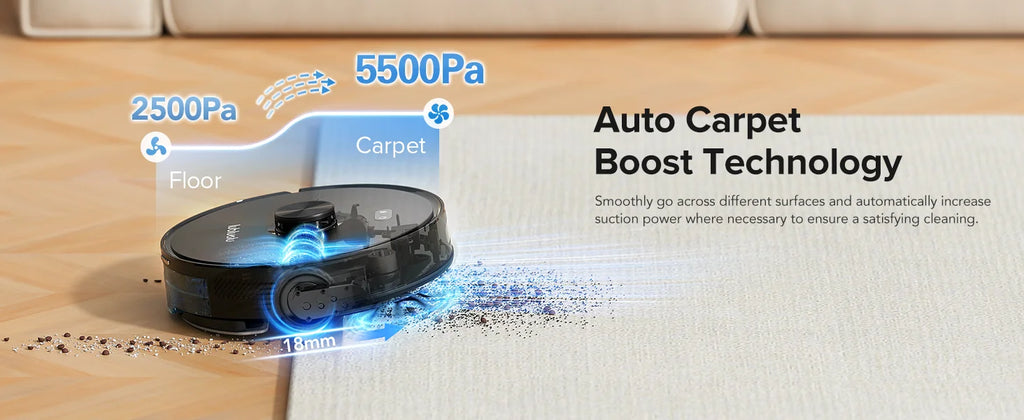 Lubluelu L15 Max  Robot Vacuum Mop Combo 5500Pa Robot Vacuum Auto-Charging  5 Maps 24 No-go Zones 3 In 1 Robot Vacuum Cleaner
