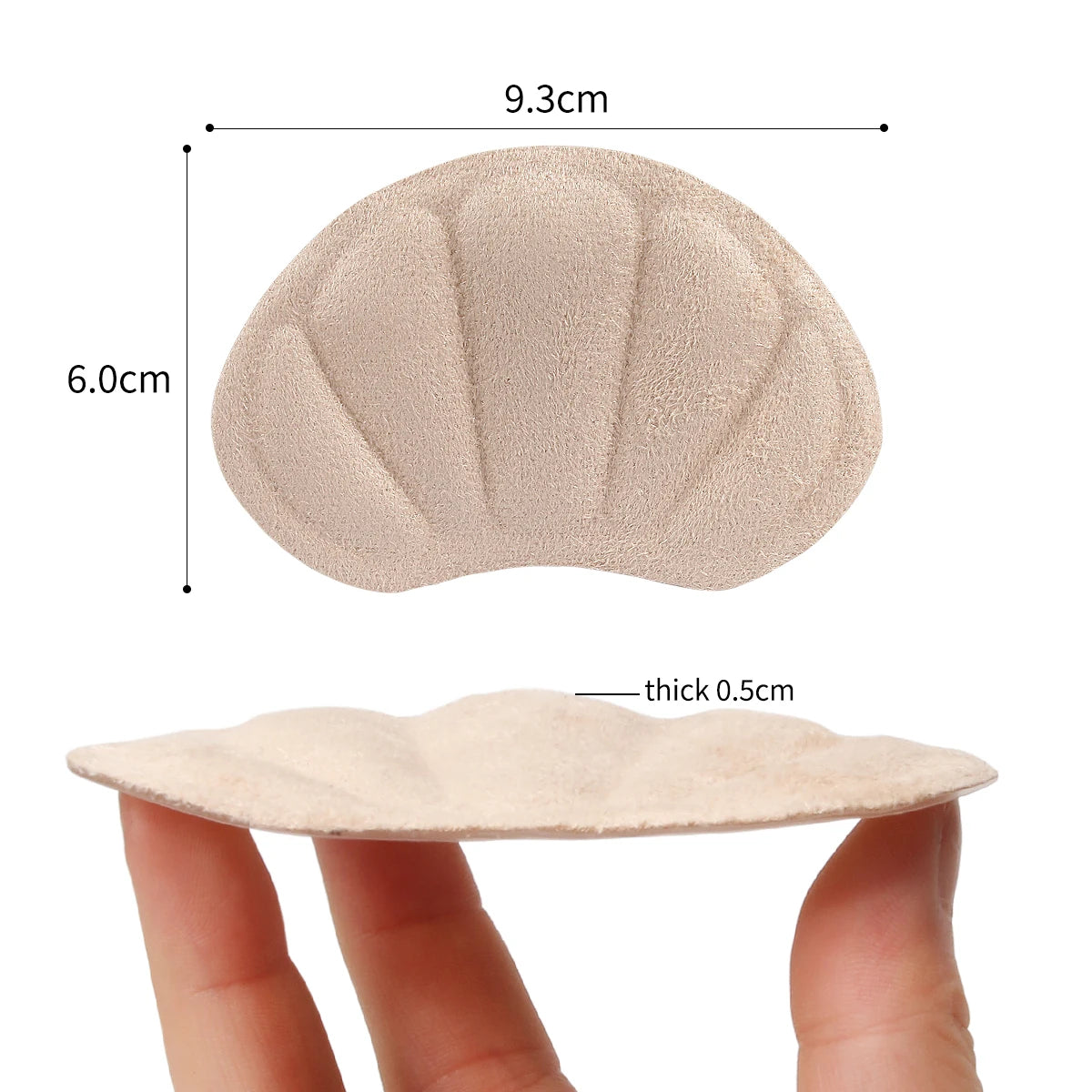 2 PCS Clear Gel High Heel Pain Relief Insoles - Forefoot Cushion Half Pads & Anti-Slip Heel Grips for Blister Prevention