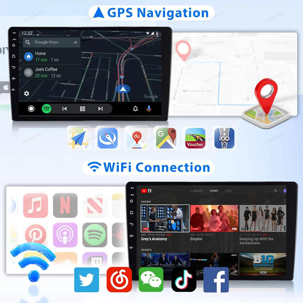 Android 15 Car Radio For Ford FIGO KA 2015 2016 2017 2018 2019 2020 GPS NAVI 4G LTE 5G WIFI QLED Multimedia Video Player 2DIN BT