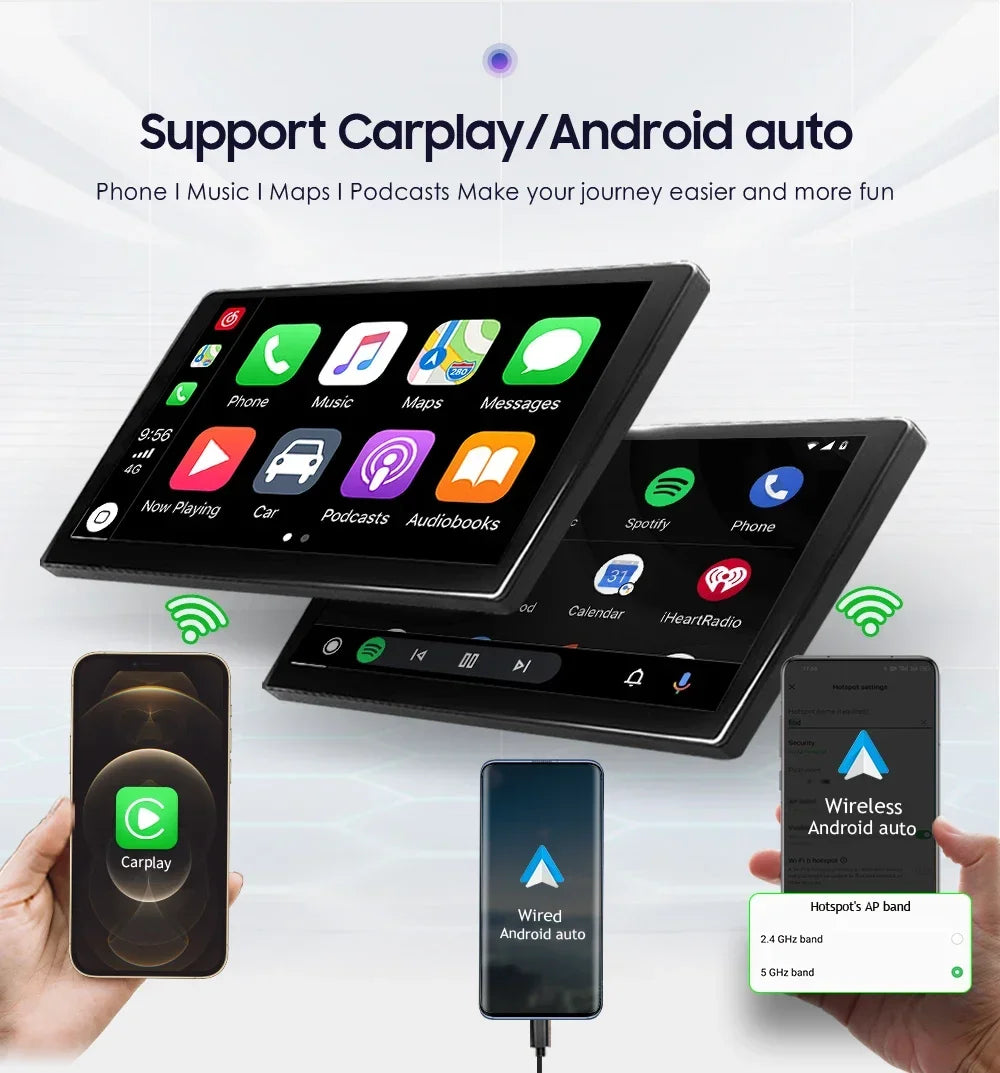 Android 14 Quad Core 2G 32G Single 1 Din Car Autoradio Player Universal Retractable Screen Car Radio WiFi MP5 Car GPS Navigation
