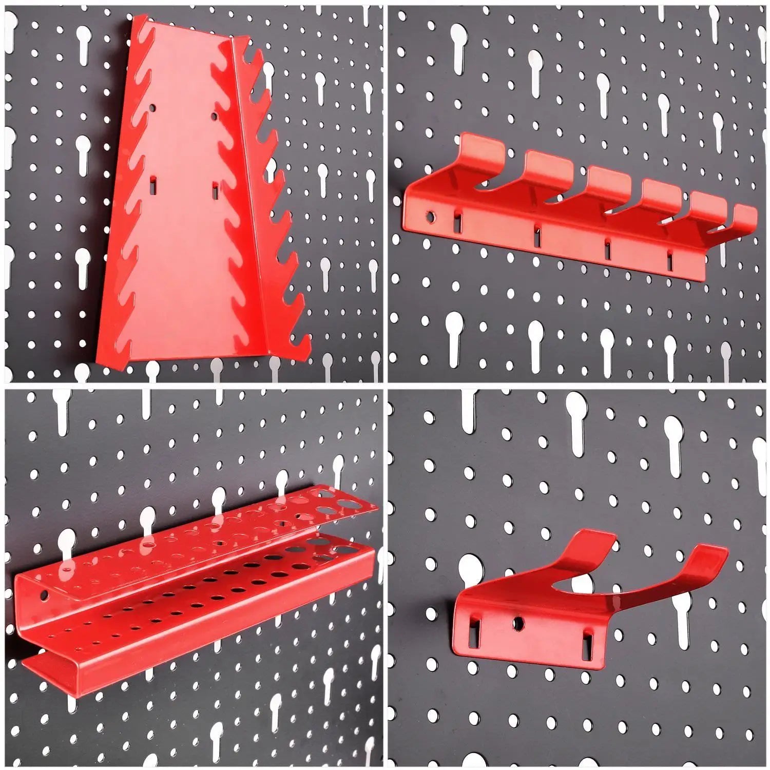 117x55cm Metal Pegboard Wall Organizer with Hooks 17PCS Kit, Garage Storage Bins, and Panel Tool Organizer Pegboard Wall Control