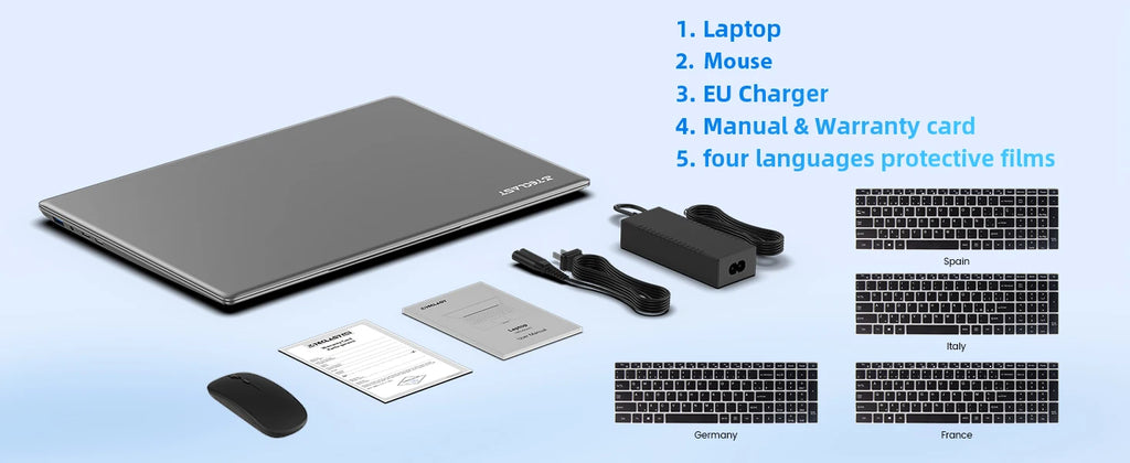 Teclast F17Plus Laptop, 17.3 Inches, for Intel N150, 16Gb Ram 512Gb Ssd, Windows 11 Pro, Notebook with 180 Rotation °   Mini-Hdmi Backlit Keyboard