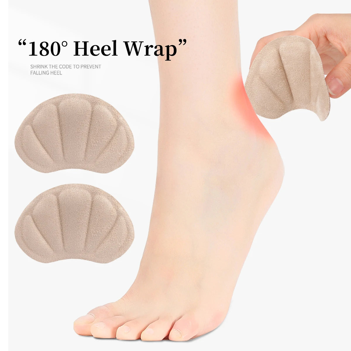 2 PCS Clear Gel High Heel Pain Relief Insoles - Forefoot Cushion Half Pads & Anti-Slip Heel Grips for Blister Prevention