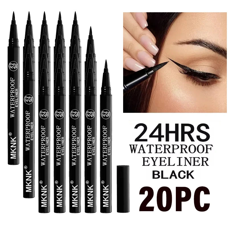 30Pcs Waterproof Lasting Liquid Eyeliner Wholesale No Ink Leakage Smooth Quick-Dry Black Coffee Eyeliner Gel Non-fading Makeup