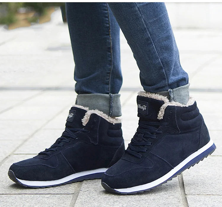 2026 Men Boots Winter  Sports Ankle Boots Thickened Plus Size Women Casual Fashion Short Boots Cotton Shoes Platform Snow Boots