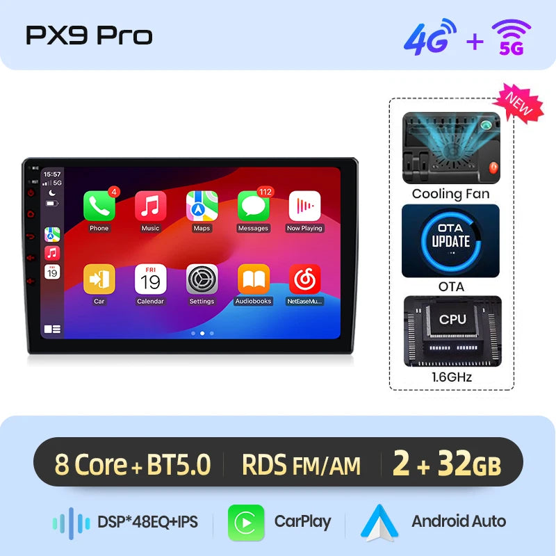AWESAFE PX9 Car Radio Autoradio for PEUGEOT 207 207CC 2006-2015 Wireless Carplay Screen Android Auto Stereo GPS Navi FM RDS BT