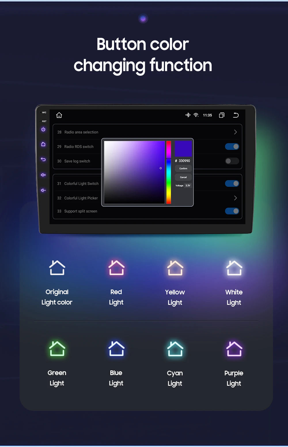 Hizpo Car Multimedia Player 2din Android 13 Radio For VW Volkswagen Golf Polo Skoda Rapid Octavia Passat b6 7 Tiguan Carplay GPS