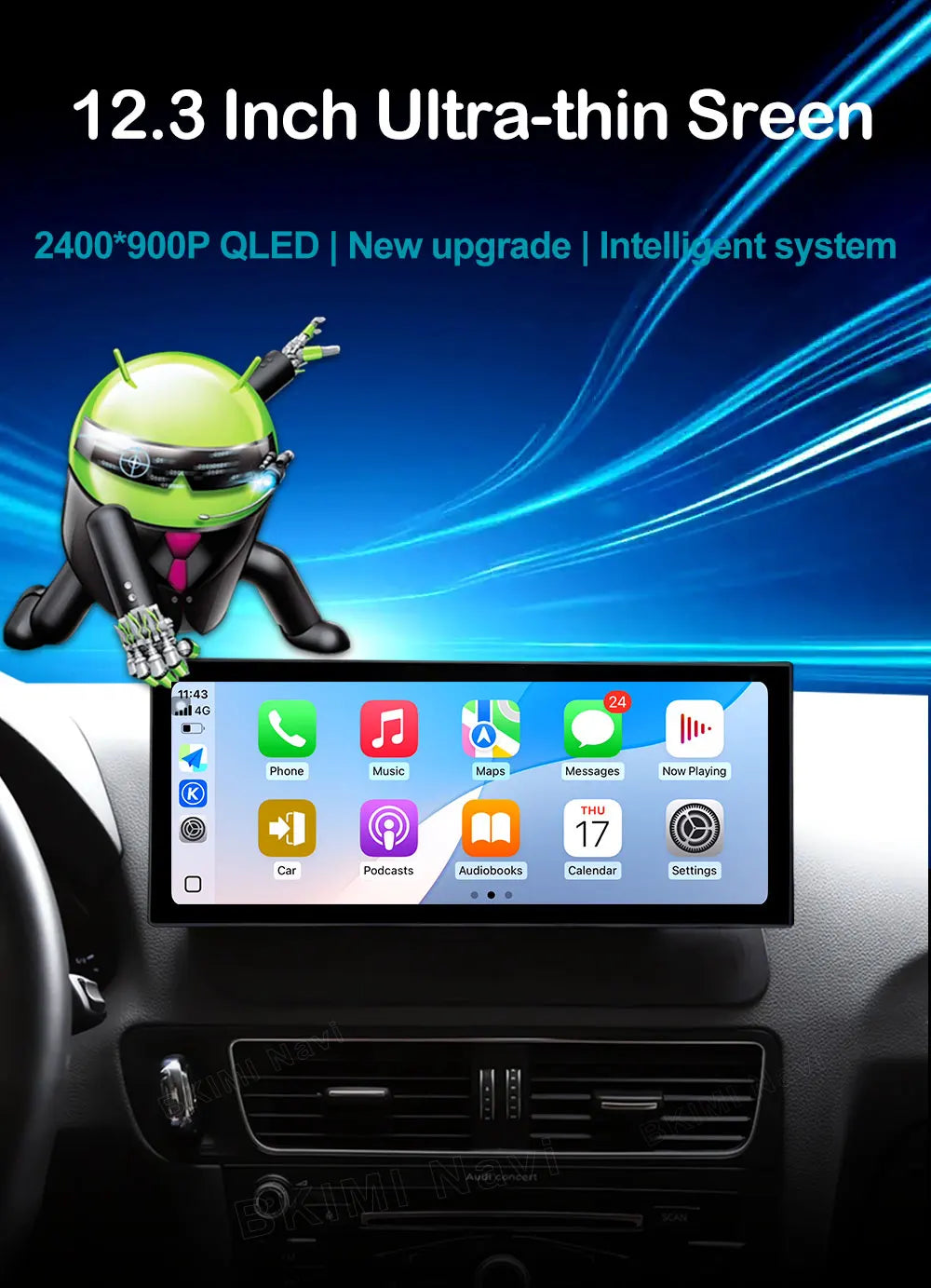 Android OS Car Radio for Audi Q3 2013 2014 2015 2016- 2018 Video Multimedia Player 4G GPS Navi Carplay Auto Accessories DSP BT