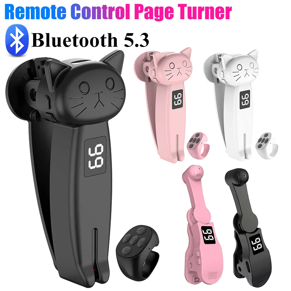 Automatic Screen Clicker Electric Auto Page Turner for Kindle Paperwhite BT5.3 Remote Control Camera Finger Clicking Device
