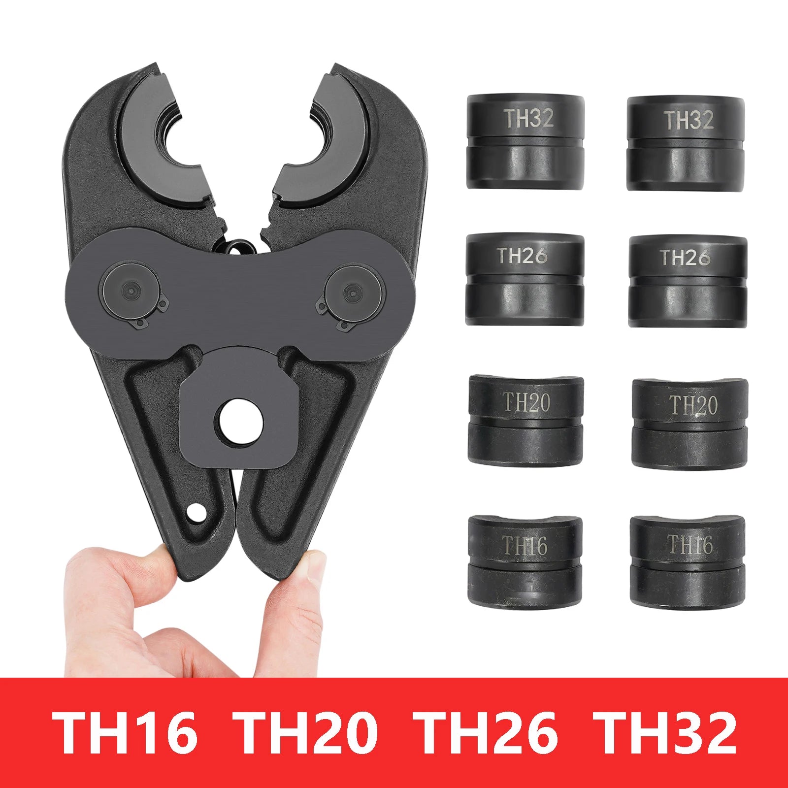 Jaw + Molds TH16, TH20, TH26, TH32 Hydraulic pex-al-pex Tube Fittings Pipe Crimping Tool Pliers