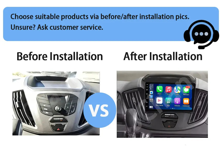 Android 15 for Ford Transit 2015 - 2018 Qualcomm Snapdragon Navigation 4G WIFI  Multimedia Player Auto Carplay auto BT