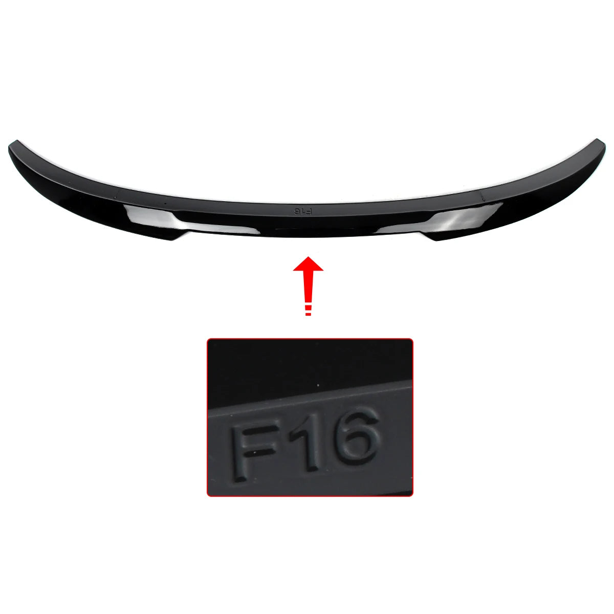 For BMW X6 F16 2015-2019 Gloss Black M4 Style Rear Roof Trunk Spoiler Wing Lip