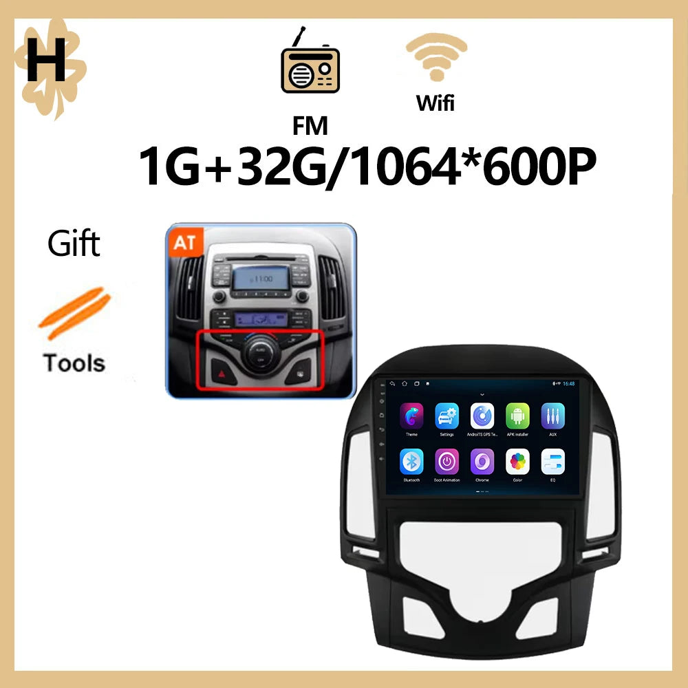 Android OS For Hyundai I30 2006 2007 2008 2009 2010 2011 Car Radio Multimedia Player DSP Stereo WiFi GPS Navigation Head Unit