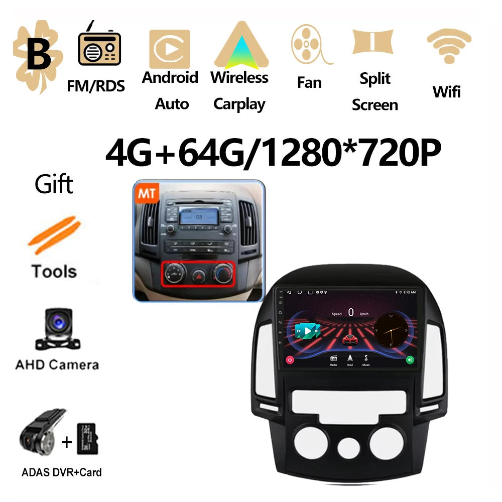Android OS For Hyundai I30 2006 2007 2008 2009 2010 2011 Car Radio Multimedia Player DSP Stereo WiFi GPS Navigation Head Unit