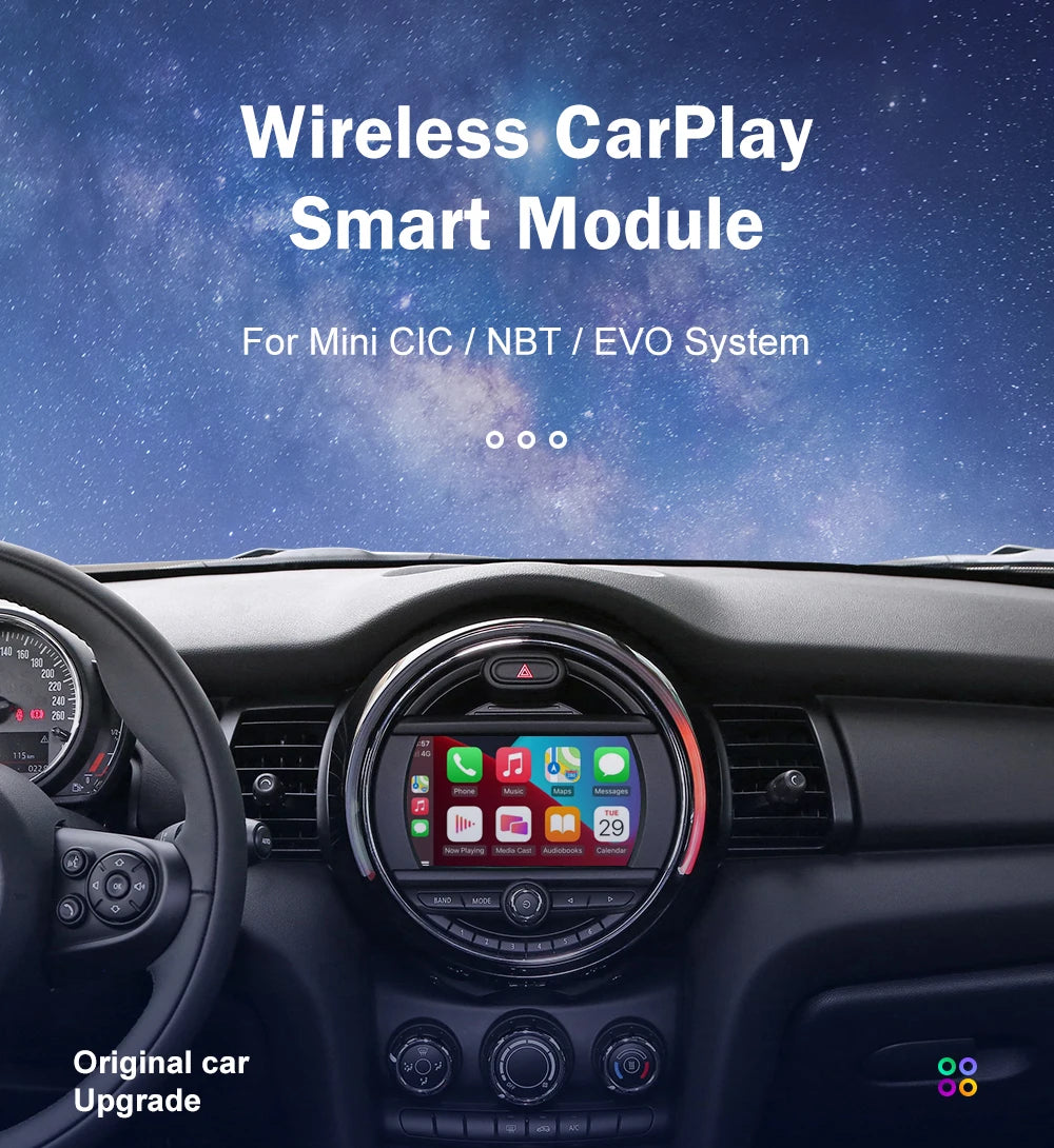 Wireless CarPlay for Mini R55 R56 R57 R58 R59 R60 R61 F54 F55 Clubman Countryman Hardtop John Cooper F56 F57 Android Auto