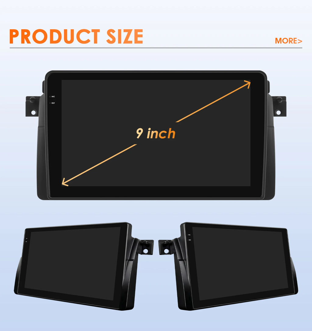 Hizpo Android Auto Car Multimedia Radio For BMW E46 M3 318/320/325/330/335 4G CarPlay GPS 2din Autoradio Navigation Wifi DSP RDS