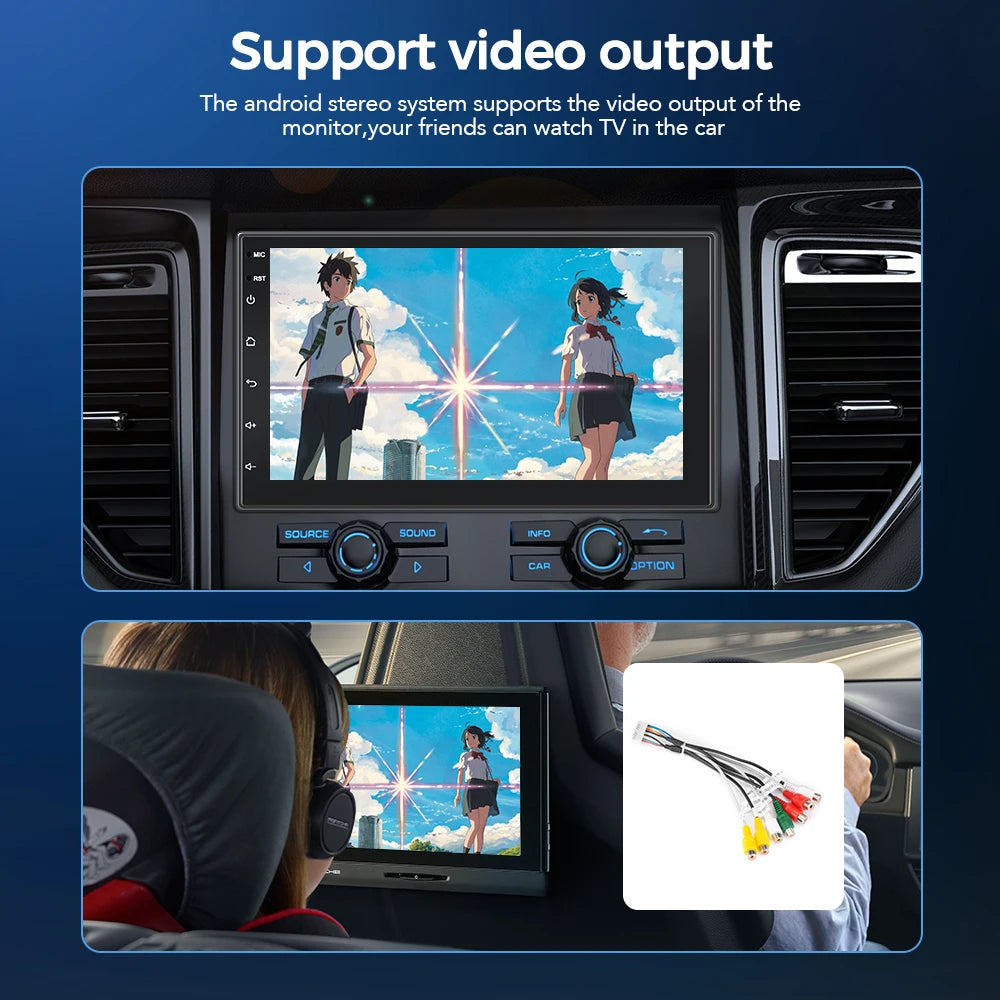Car Radio 2 Din Multimedia Video Player Carplay Android Auto Android 13 Universal 7 Inch 2 din android Navigation Auto Stereo
