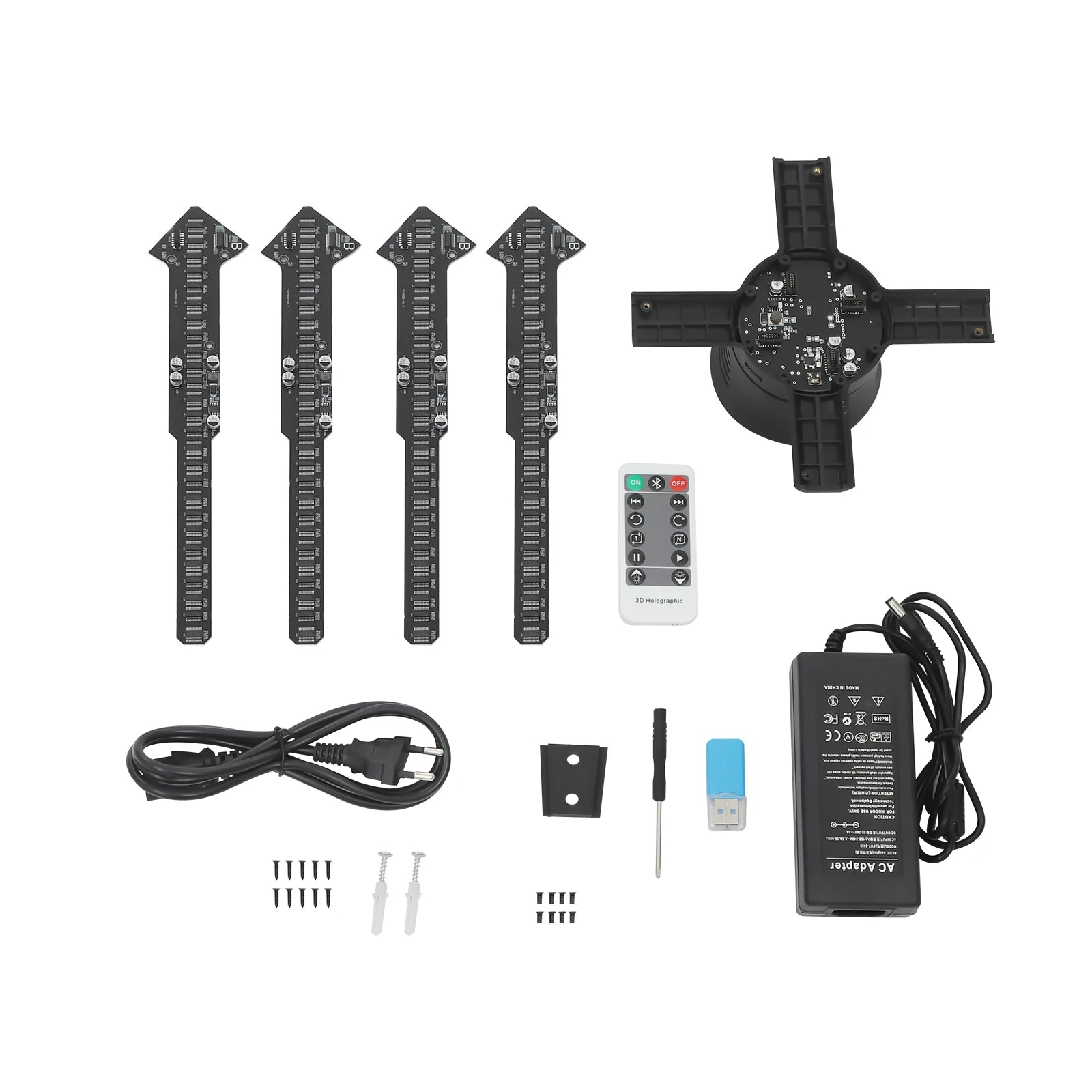 3D Hologram LED Fan 552*LED Beads Commercial/Advertising Display with WiFi Remote & APP Control Multi-Scene Application