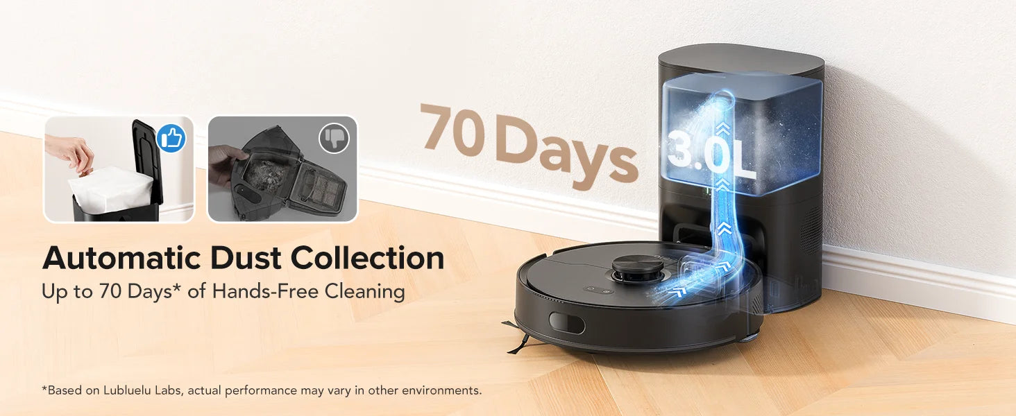 Lubluelu L15 Max  Robot Vacuum Mop Combo 5500Pa Robot Vacuum Auto-Charging  5 Maps 24 No-go Zones 3 In 1 Robot Vacuum Cleaner