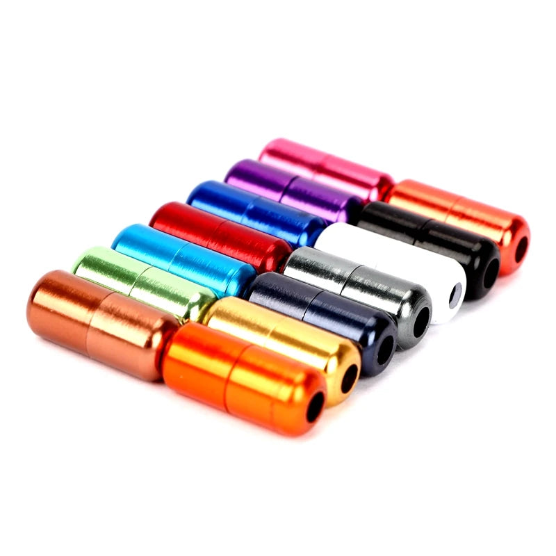 Round Shoelaces Capsule Buckle Aluminum Shoe Laces Without Ties Metal Lock Children And Adults Sneakers Shoelace Accessories