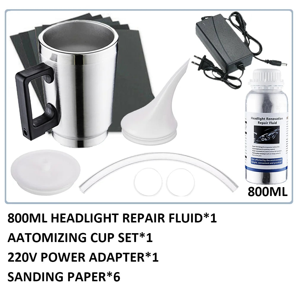 Car headlight polishing evaporator liquid Car chemicals headlight chemical polish Headlights liquid polymer lamps reg Headlights