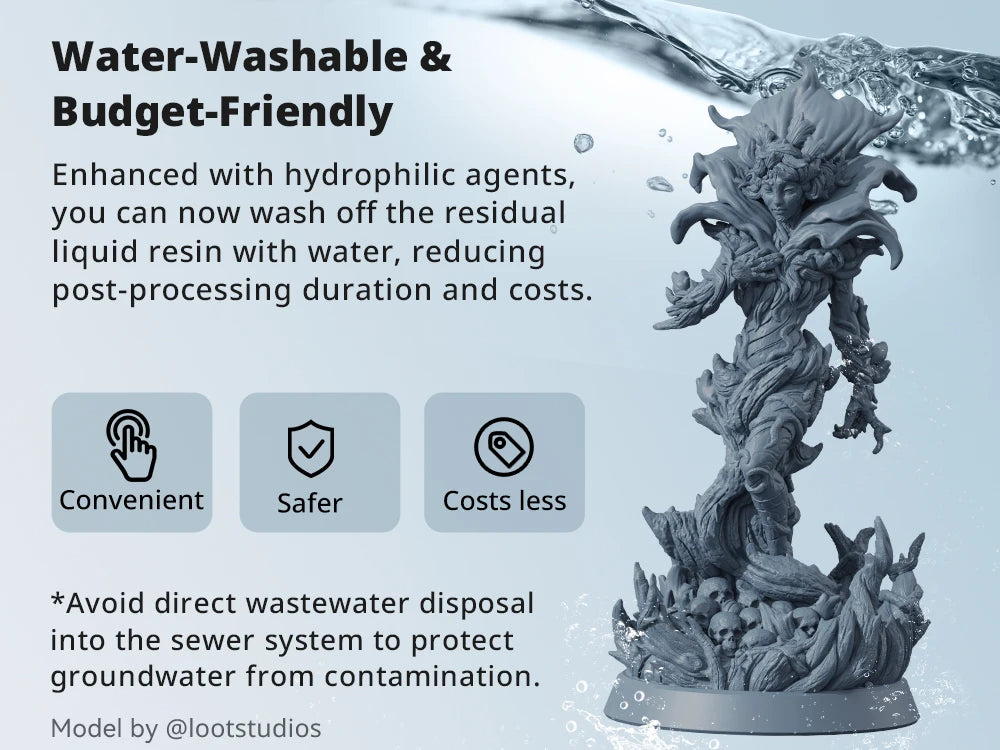 ANYCUBIC 3KG ABS-Like Resin 3.0 Water-Washable UV 405nm Photopolymer Resin 3D Resin High Precision for LCD 3D Printer