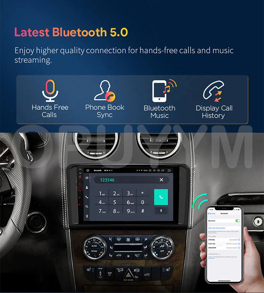 Android 14 For Hyundai i10 2 2013 -2018 LHD 2K QLED Stereo Car Radio Multimedia Video Player GPS AI Voice CarPlay 4G Navigation