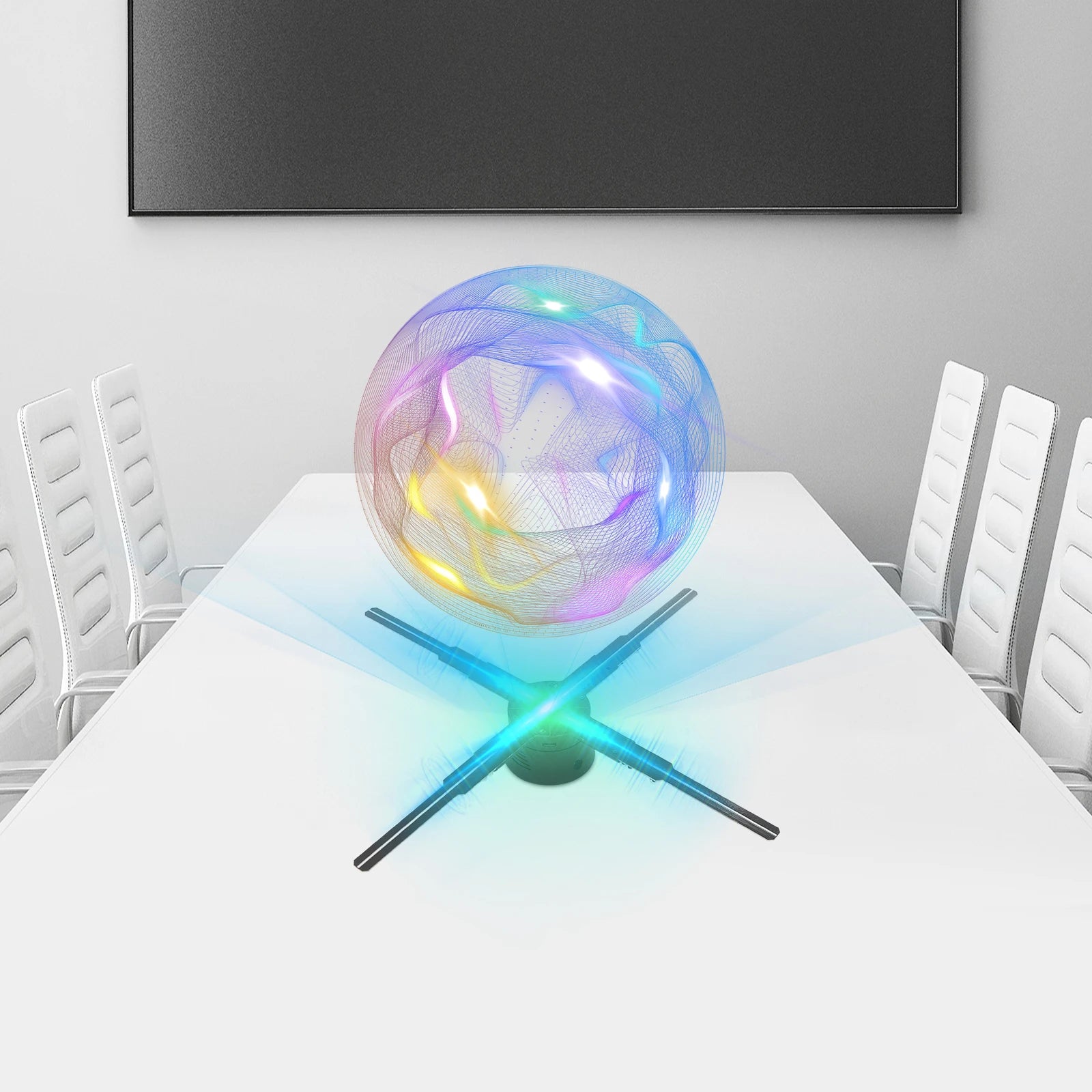 3D Hologram LED Fan 552*LED Beads Commercial/Advertising Display with WiFi Remote & APP Control Multi-Scene Application