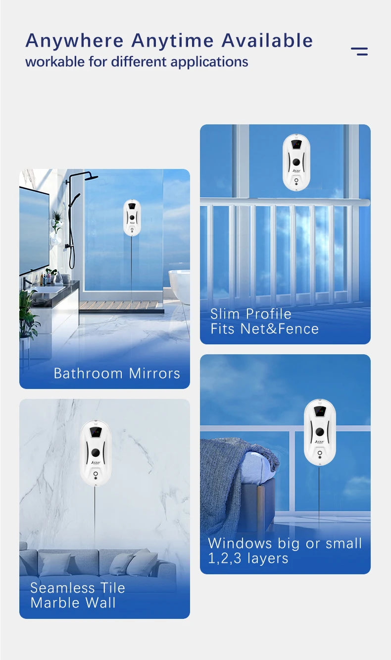 Window Robot Vacuum Cleaner Auto Working Electric Glass Limpiacristales Remote Control For Home